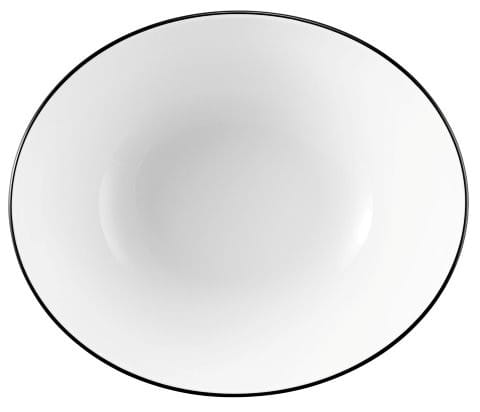 Seltmann Porzellan Modern Life Black Line Schüssel oval 5240 25,5 cm Draufsicht