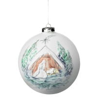 Seltmann Porzellan Weihnachtskugel, "Maria mit Kind + Hl. 3 Könige" Ø 10 cm, bemalt