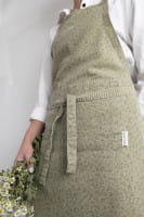 Laura Ashley Kitchen Linen Schürze Wild Clematis salbeigrün