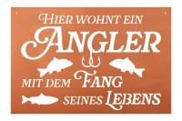 Ferrum Art Design Rost Gedichttafel "Angler"