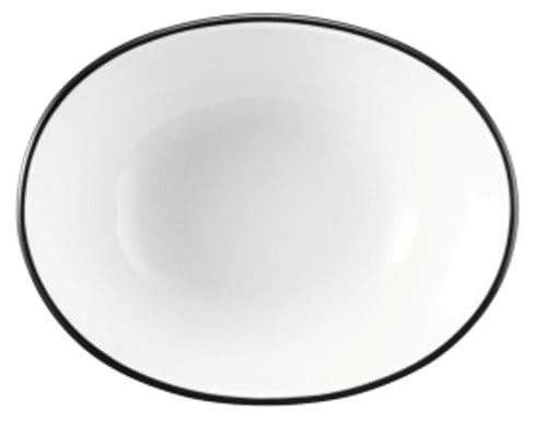 Seltmann Porzellan Modern Life Black Line Bowl oval M5306 12 cm Draufsicht
