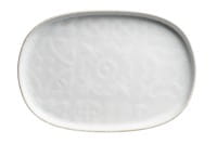 Mäser Steinzeug Tiles Weiß Platte oval 33 x 23 cm UNO