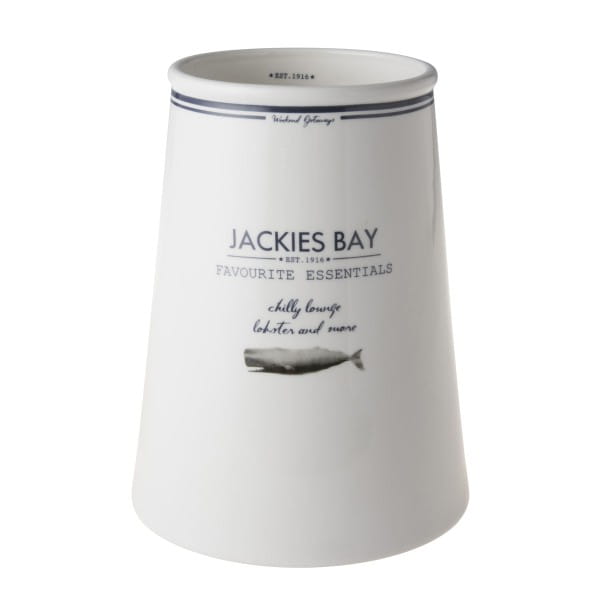 Jackies Bay Porzellan Utensilienbehälter Blau/Weiß Ø 14,7 cm