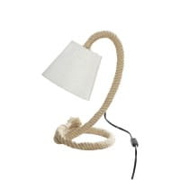 Gilde Metall Lampe Schiffstau Design, creme - klein 35 cm
