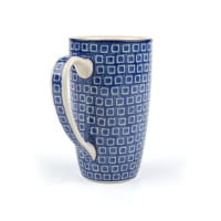 Bunzlau Castle Keramik Becher Coffee to Go 420 ml - Blue Diamond