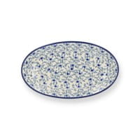 Bunzlau Castle Keramik Platte oval 21 cm Nr 1301 - Blue Olive