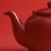 Price & Kensington Steingut Teekanne Rot, 1100 ml + Teesieb im Set