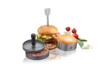 GEFU Burger-Set BBQ, 3-teilig Silber/Schwarz