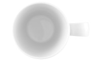Seltmann Porzellan Lido Weiß uni Becher mit Henkel Tambel 0,35 l