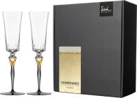 Eisch Glas Champagner Exklusiv 2 Champagnergläser 596/71 grau im GK Festivity