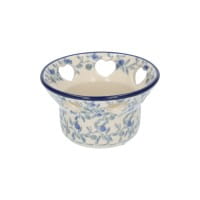 Bunzlau Castle Keramik Teelichthalter herzförmige Löcher - Blue Olive