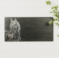 Scottish Schiefer Tischläufer - Pferd Portrait 50 x 25 cm
