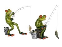formano Kunststein-Frosch Angler, hellgrün, 15 cm, sortiert