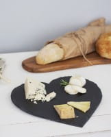 Scottish Schiefer Käsebrett, herzförmig, Geschenkpackung 30 x 30 cm