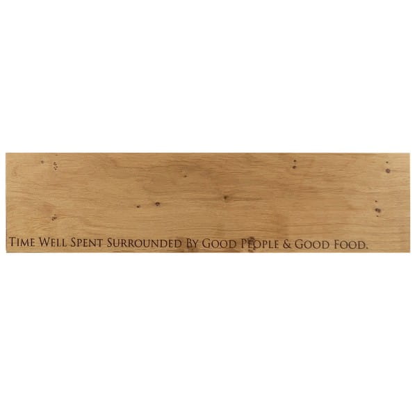 Scottish Eiche Servierplatte groß - Time Well Spent 60 x 15 cm