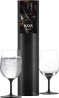 Eisch Glas Kaya Black 2 Mineralwassergläser 500/162 in Geschenkröhre