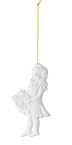 Seltmann Porzellan Weihnachtsanhänger "Sterntaler", 8 cm, Weiß
