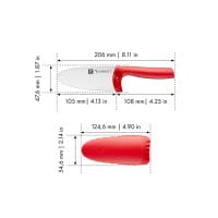 ZWILLING TWINNY Kinderkochmesser 10 cm Rot