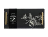 Scottish Schiefer Serviertablett groß - Biene 50 x 25 cm