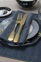 Laura Ashley Kitchen Linen Serviette Wild Clematis blau gemustert