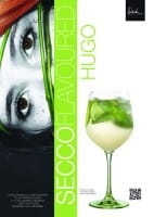 Eisch Glas Secco Flavoured Hugoglas 500/21g mit grünem Fuß, 2 Stk i.Geschenkk