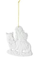 Seltmann Porzellan Weihnachtsanhänger "Rotkäppchen", 8 cm, Weiß