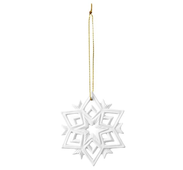 Seltmann Weihnachtsanhänger "Stern, Schneeflocke", 8 cm, Weiß