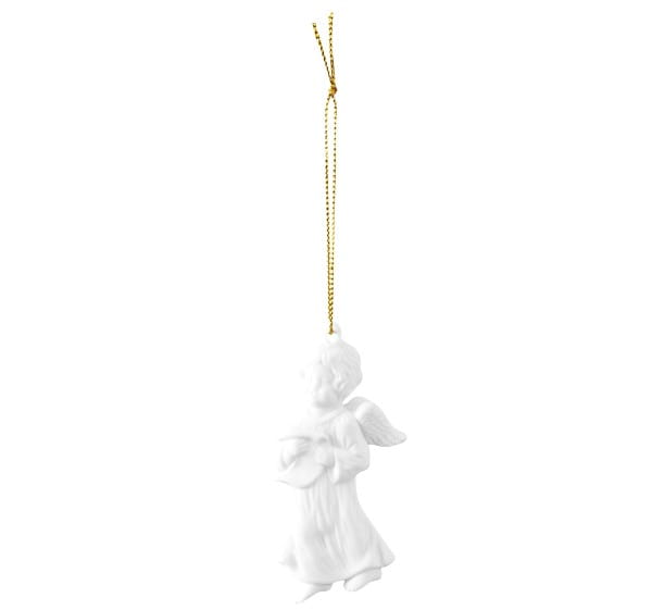 Seltmann Porzellan Weihnachtsanhänger "Singender Engel", 9 cm, Weiß
