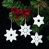 Seltmann Porzellan Weihnachtsanhänger "Schneekristall" Ø 7 cm, Weiß