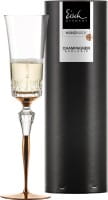 Eisch Glas Champagner Exklusiv Champagnerglas 596/76 Kupfer in Geschenkröhre
