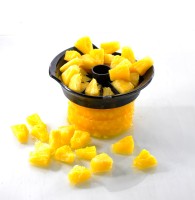 GEFU Ananasschneider PROFESSIONAL PLUS, inkl. Stückchenschneider + Aufbewahrungsbehälter Ø 13,5 cm