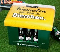 Gilde Sitzpolster für Getränke-/Bierkiste "Bierchen" 34 x 44 cm