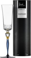Eisch Glas Champagner Exklusiv Champagnerglas 596/72 blau in Geschenkröhre