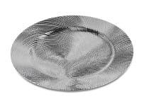 formano Platzteller Wave mit Relief rund, Silber, Ø 33 cm