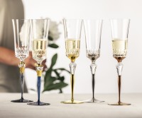 Eisch Glas Champagner Exklusiv 2 Champagnergläser 596/76 Kupfer im Geschenkkarton