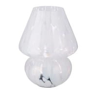 Gilde Glas LED-Tischleuchte "Bianco", weiß - 23 cm