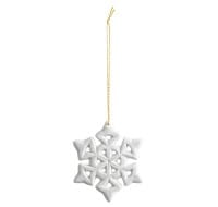Seltmann Porzellan Weihnachtsanhänger "Weihachtsschmuck Stern" Ø 8 cm, Weiß