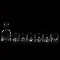 LIITON "The Peaks" Whiskeygläser mit Dekanter, 15-tlg. Luxus-Set