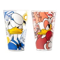 Gilde Disney Gläser "Donald & Daisy" forever & ever, 2er Set - H: 12,5 cm