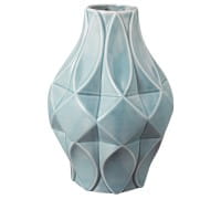 Königlich Tettau Porzellan T.Atelier Vase 20/02 Arktisblau 21 cm