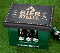 Gilde Sitzpolster für Getränke-/Bierkiste "Bierstelle" 34 x 44 cm