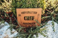 Ferrum Art Design Rost Gedichttafel "Chef"