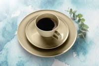 Seltmann Porzellan Beat Sandbeige Kaffeeservice 18-teilig