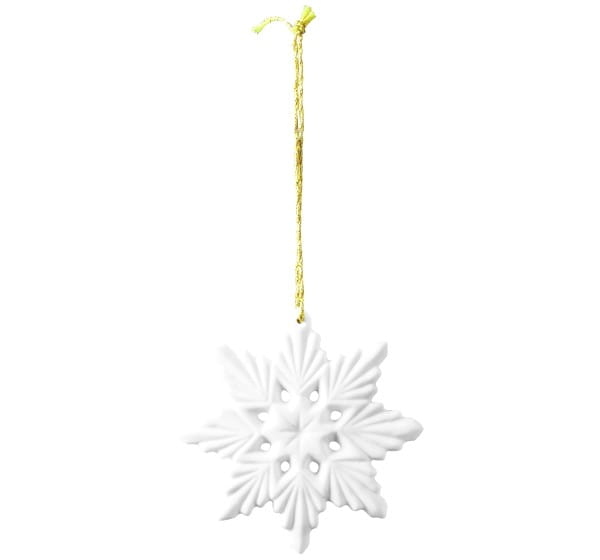 Seltmann Porzellan Weihnachtsanhänger "Schneekristall" Ø 7,5 cm, Weiß