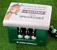 GILDE Sitzpolster für Getränke-/Bierkiste "Bei Reitern" 34 x 44 cm