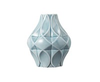Königlich Tettau Porzellan T.Atelier Vase 20/02 Arktisblau 11 cm