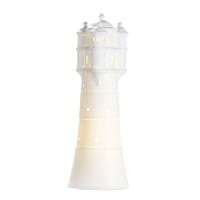 Gilde Porzellan Lampe Leuchtturm - 35 cm