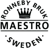 Ronneby Bruk Maestro Minipfannkuchen-Pfanne, 24 cm mit braunem Buchenholzgriff