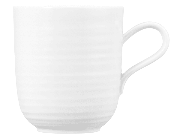 Seltmann Porzellan Terra Weiß Becher mit Henkel 0,40 l