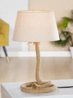 Gilde Metall Lampe Schiffstau Design, creme - klein 40 cm